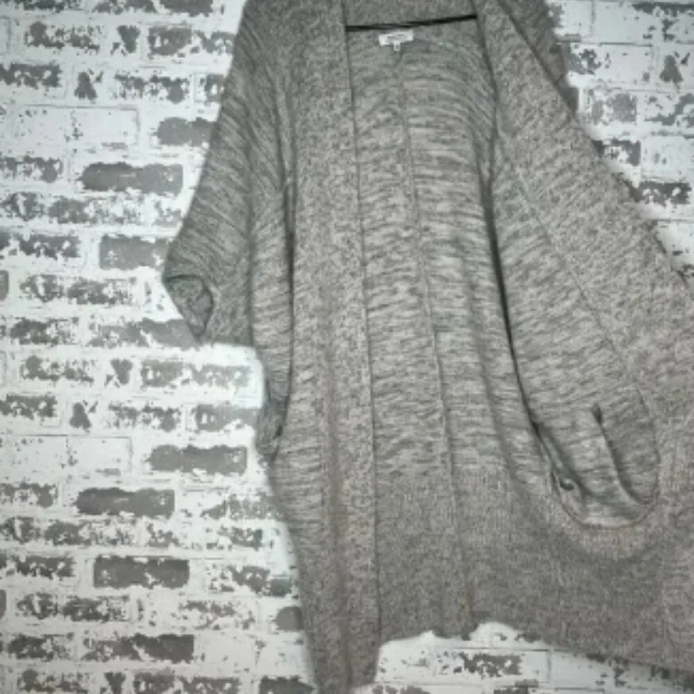 Babaton | women gray wool alpaca mohair blend sweater cardigan - Picture 4 of 4